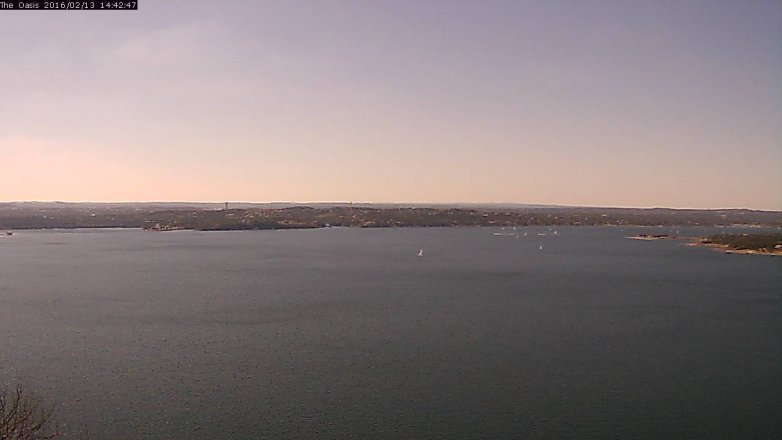 Lake Travis webcam, February 13, 2016 1:50 PM CT