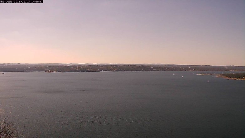 Lake Travis webcam, February 13, 2016 2:05 PM CT