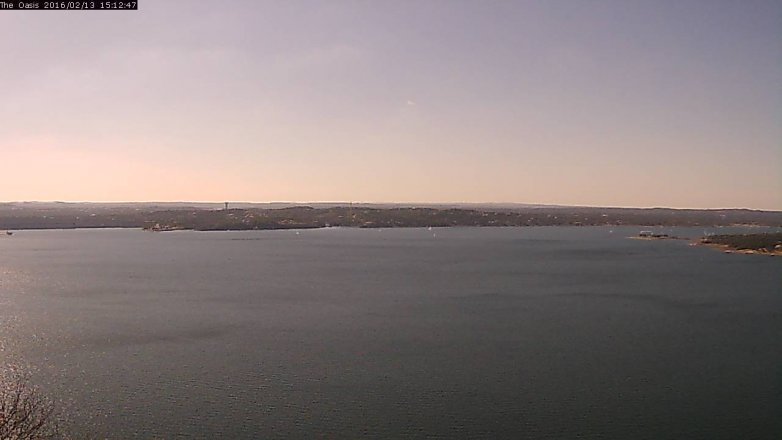 Lake Travis webcam, February 13, 2016 2:20 PM CT