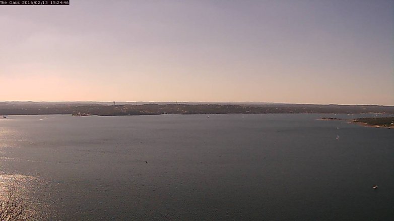 Lake Travis webcam, February 13, 2016 2:30 PM CT