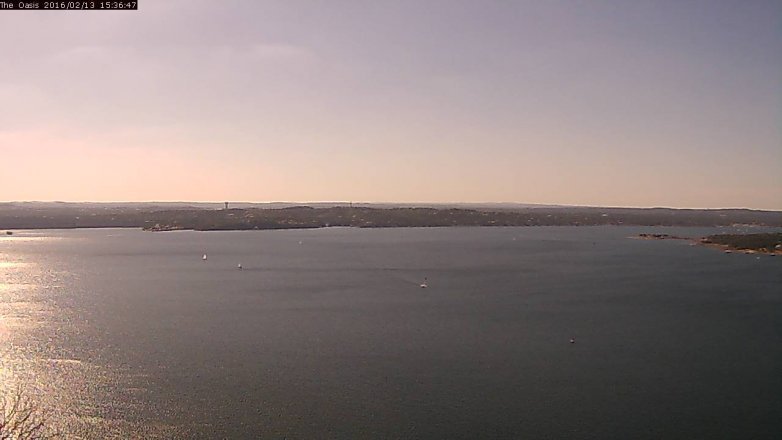 Lake Travis webcam, February 13, 2016 2:45 PM CT