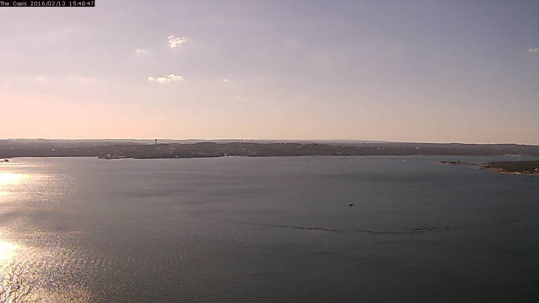 Lake Travis webcam, February 13, 2016 2:55 PM CT