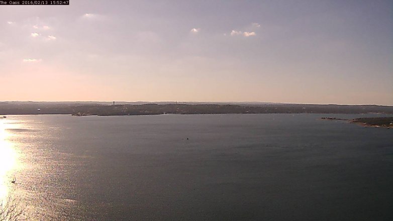 Lake Travis webcam, February 13, 2016 3:00 PM CT