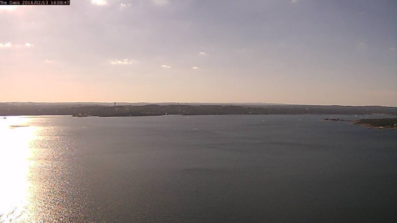 Lake Travis webcam, February 13, 2016 3:15 PM CT