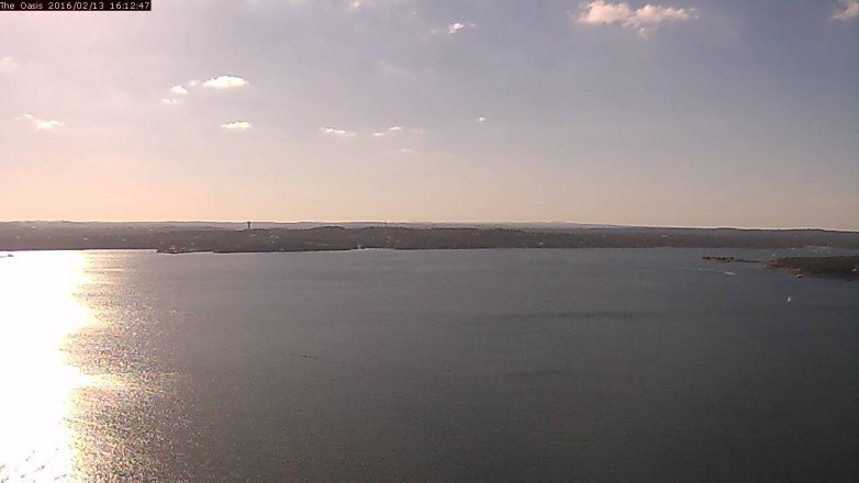 Lake Travis webcam, February 13, 2016 3:20 PM CT