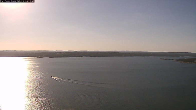 Lake Travis webcam, February 13, 2016 3:35 PM CT