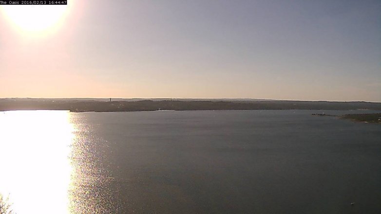 Lake Travis webcam, February 13, 2016 3:50 PM CT