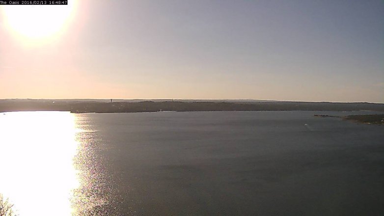 Lake Travis webcam, February 13, 2016 3:55 PM CT