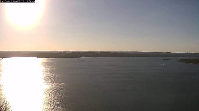 Lake Travis webcam, February 13, 2016 4:05 PM CT