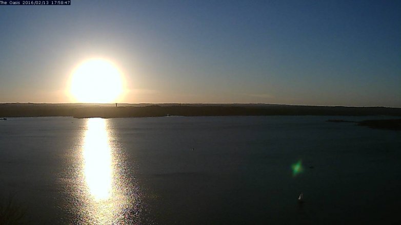 Lake Travis webcam, February 13, 2016 5:05 PM CT