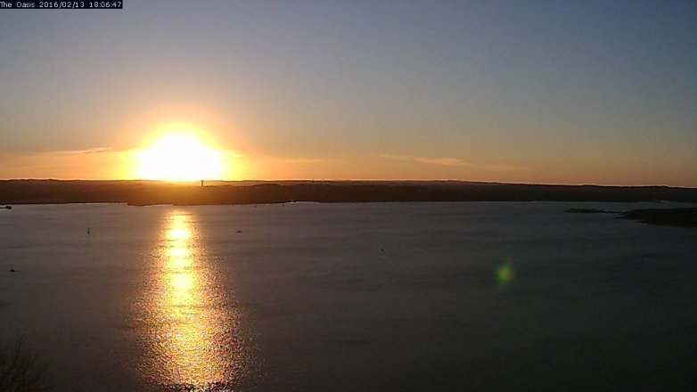 Lake Travis webcam, February 13, 2016 5:15 PM CT