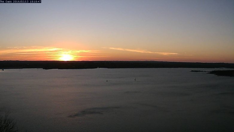 Lake Travis webcam, February 13, 2016 5:25 PM CT