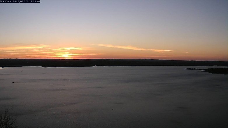 Lake Travis webcam, February 13, 2016 5:30 PM CT