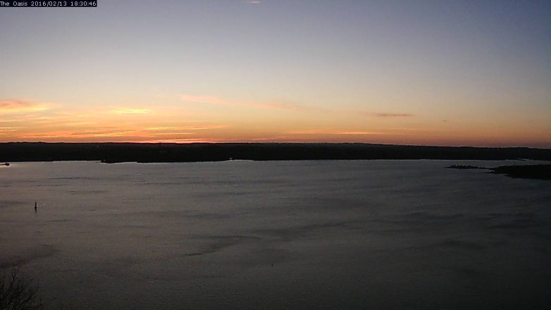 Lake Travis webcam, February 13, 2016 5:35 PM CT