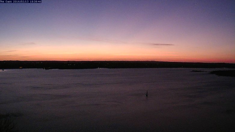 Lake Travis webcam, February 13, 2016 5:45 PM CT