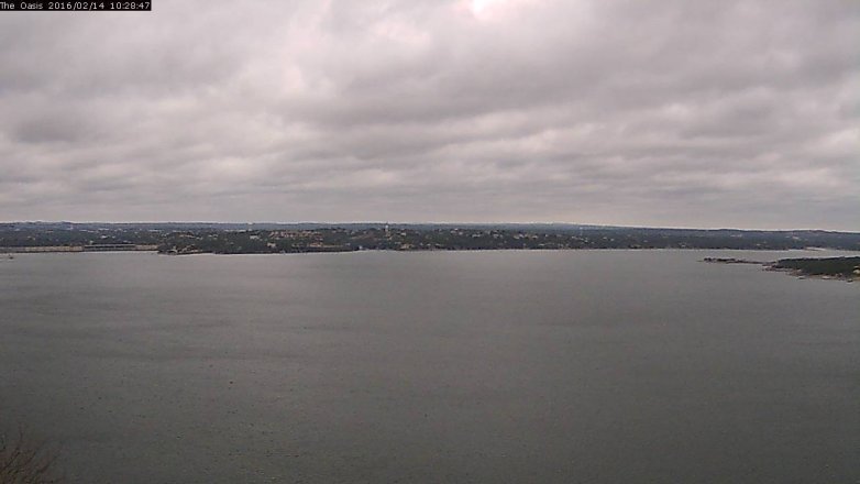 Lake Travis webcam, February 14, 2016 9:35 AM CT
