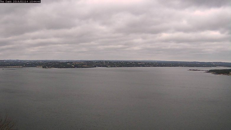 Lake Travis webcam, February 14, 2016 9:50 AM CT