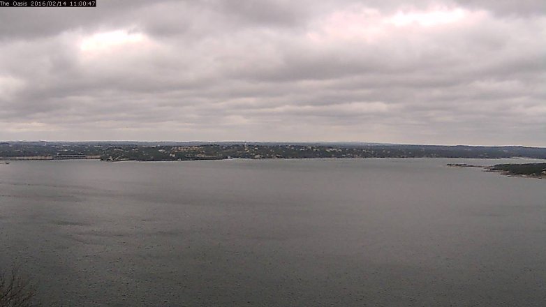 Lake Travis webcam, February 14, 2016 10:05 AM CT