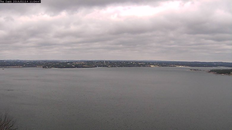 Lake Travis webcam, February 14, 2016 10:10 AM CT