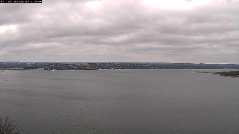 Lake Travis webcam, February 14, 2016 10:15 AM CT