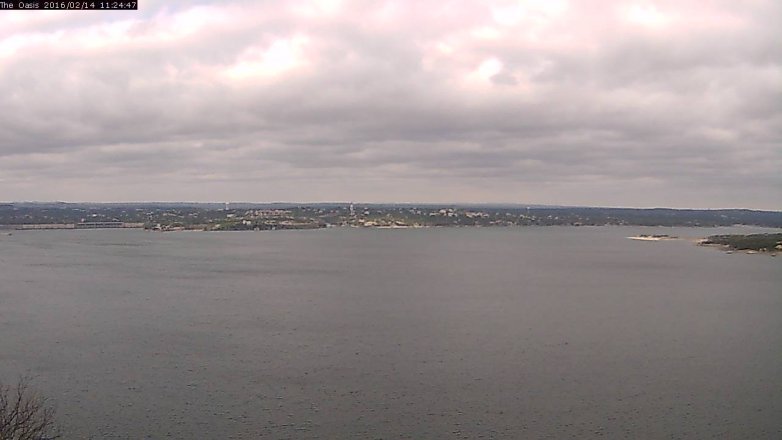 Lake Travis webcam, February 14, 2016 10:30 AM CT