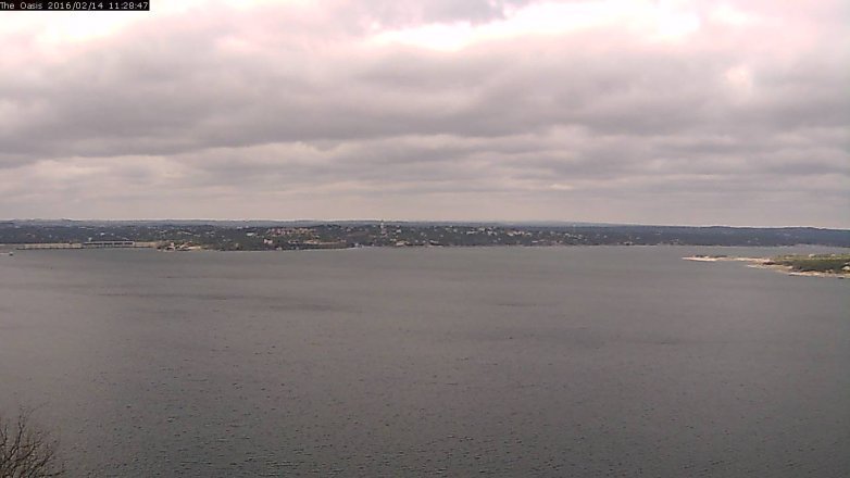 Lake Travis webcam, February 14, 2016 10:35 AM CT