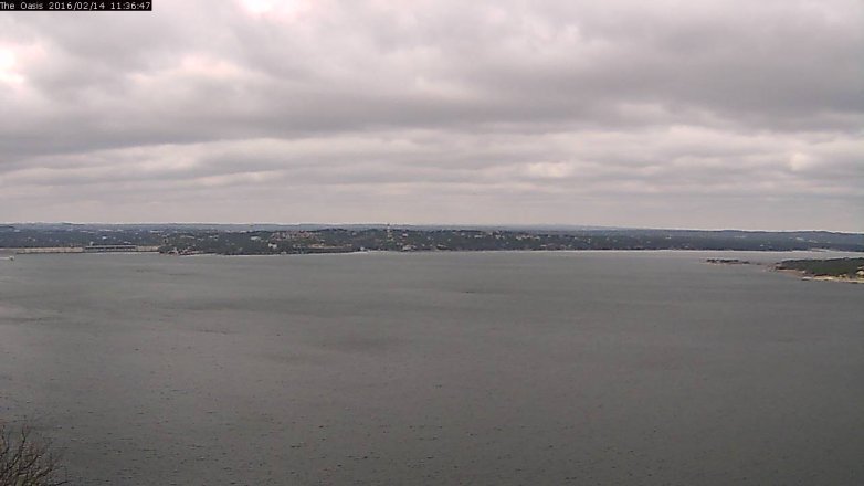 Lake Travis webcam, February 14, 2016 10:45 AM CT