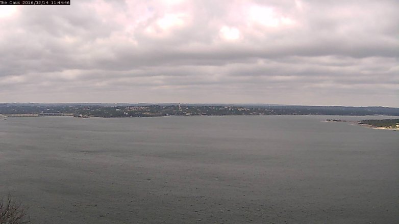 Lake Travis webcam, February 14, 2016 10:50 AM CT