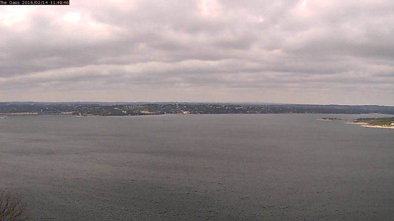Lake Travis webcam, February 14, 2016 10:55 AM CT