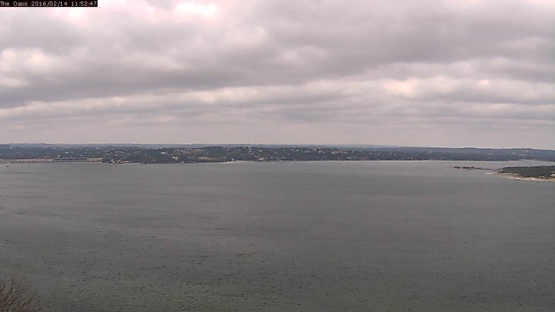 Lake Travis webcam, February 14, 2016 11:00 AM CT