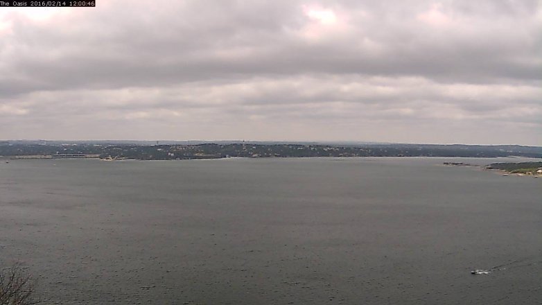 Lake Travis webcam, February 14, 2016 11:05 AM CT