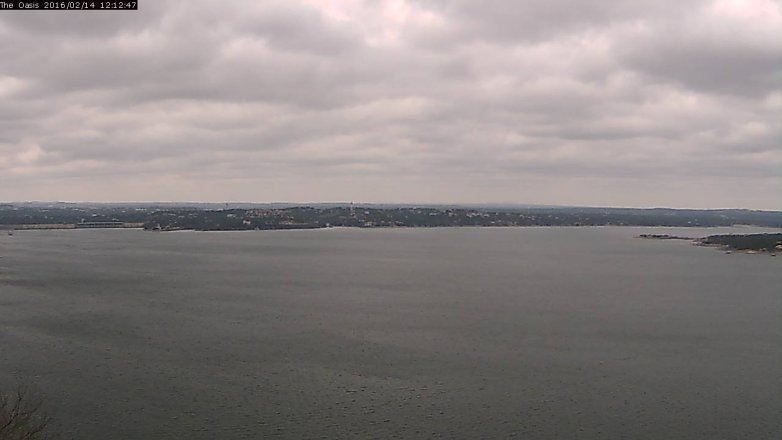 Lake Travis webcam, February 14, 2016 11:20 AM CT