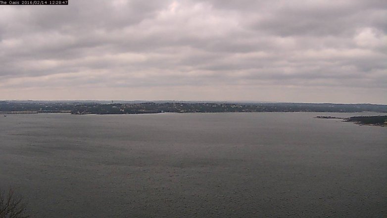 Lake Travis webcam, February 14, 2016 11:35 AM CT
