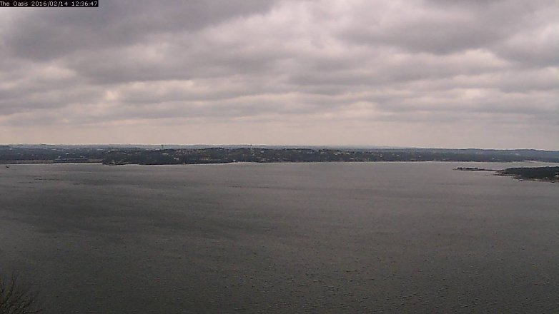 Lake Travis webcam, February 14, 2016 11:45 AM CT