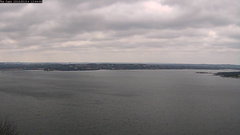 Lake Travis webcam, February 14, 2016 11:50 AM CT
