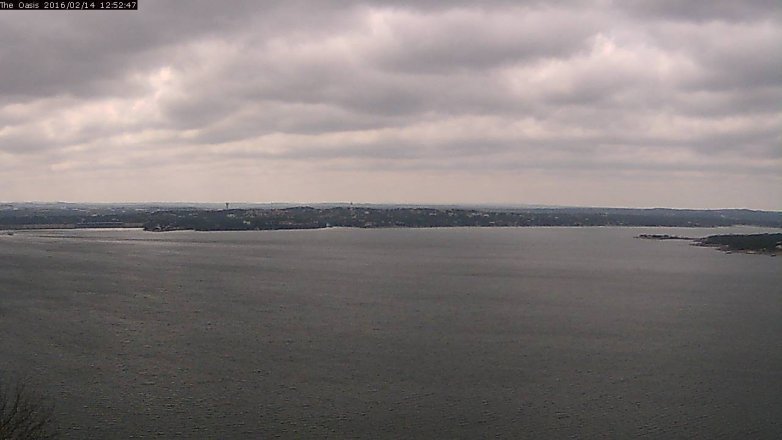 Lake Travis webcam, February 14, 2016 12:00 PM CT
