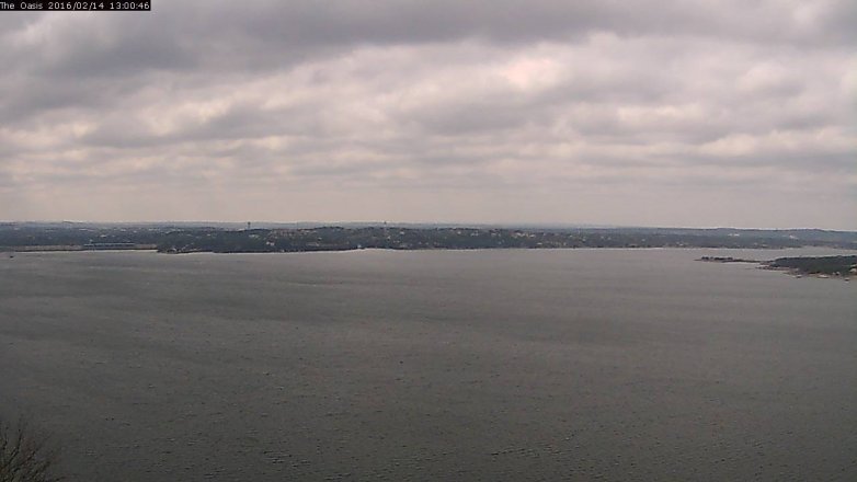 Lake Travis webcam, February 14, 2016 12:05 PM CT