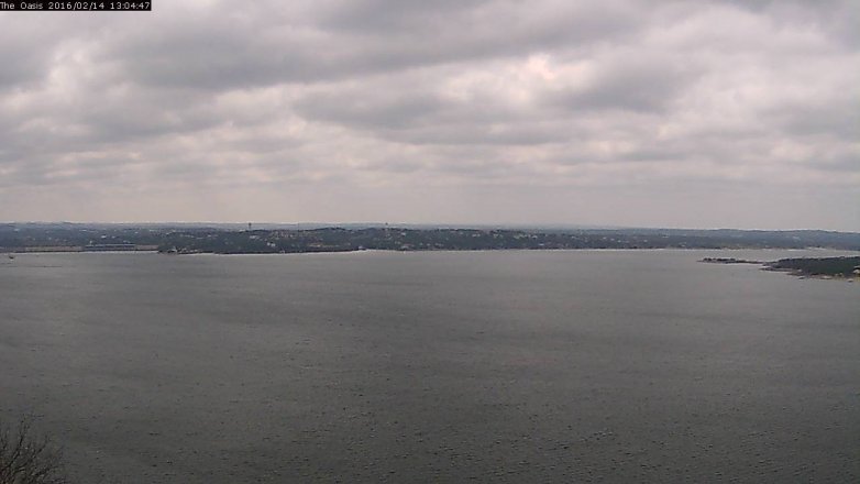 Lake Travis webcam, February 14, 2016 12:10 PM CT