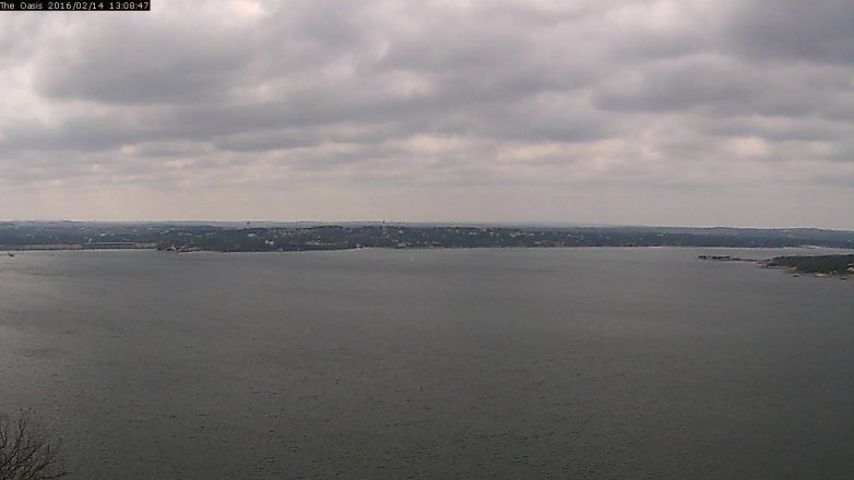 Lake Travis webcam, February 14, 2016 12:15 PM CT