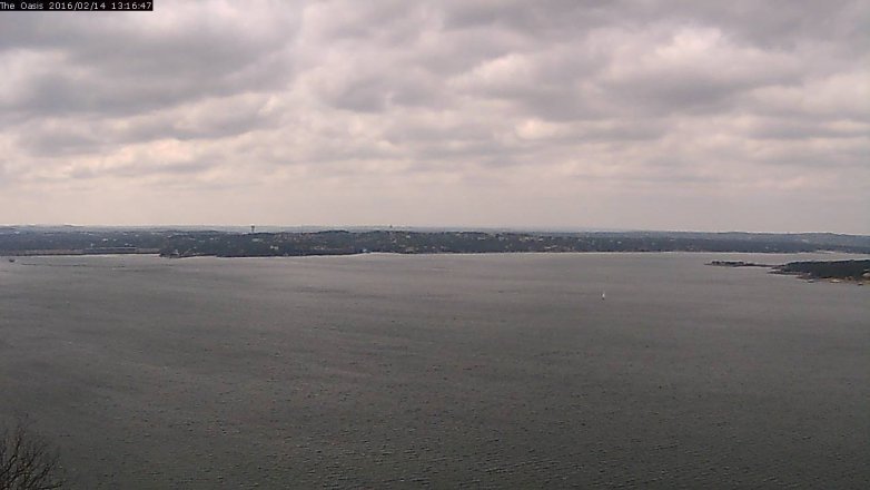 Lake Travis webcam, February 14, 2016 12:25 PM CT