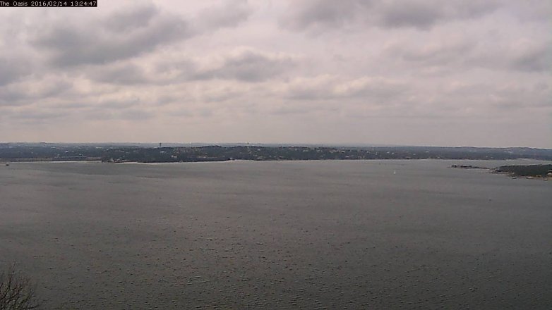 Lake Travis webcam, February 14, 2016 12:30 PM CT