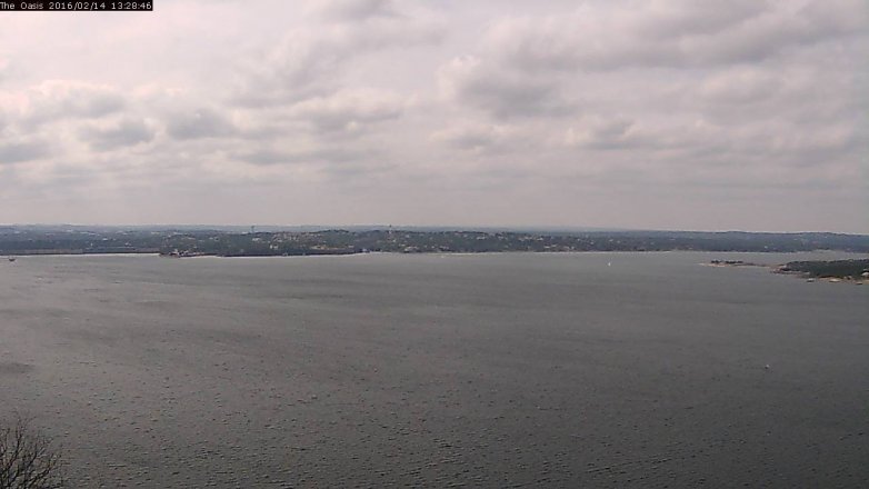 Lake Travis webcam, February 14, 2016 12:35 PM CT