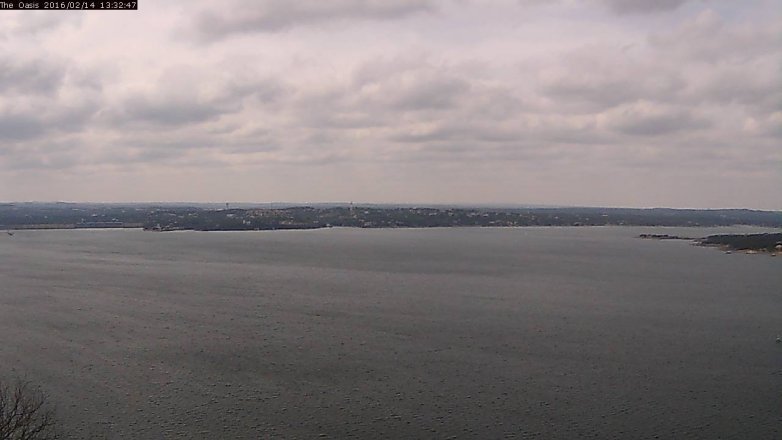 Lake Travis webcam, February 14, 2016 12:40 PM CT