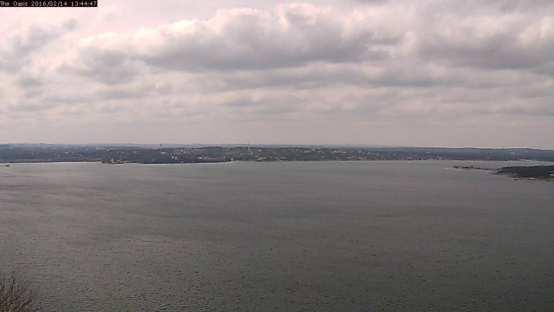 Lake Travis webcam, February 14, 2016 12:50 PM CT