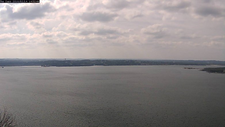 Lake Travis webcam, February 14, 2016 2:00 PM CT