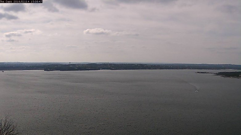 Lake Travis webcam, February 14, 2016 2:15 PM CT
