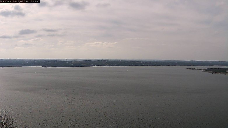 Lake Travis webcam, February 14, 2016 2:20 PM CT