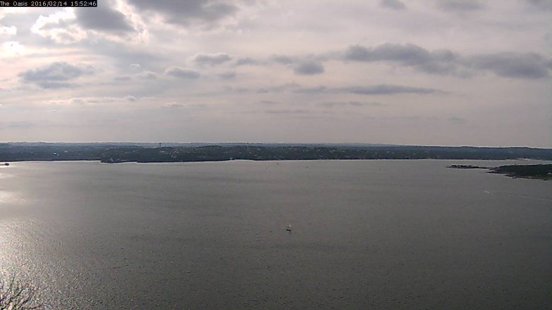 Lake Travis webcam, February 14, 2016 3:00 PM CT