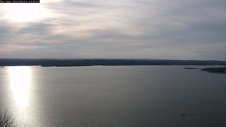 Lake Travis webcam, February 14, 2016 4:00 PM CT