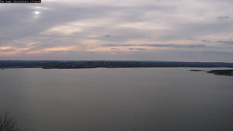 Lake Travis webcam, February 14, 2016 4:25 PM CT